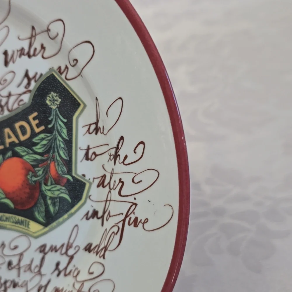 Williams Sonoma Rosanna Italy Set Of 2 Salad Plates Mandarin Syrup Orangeade